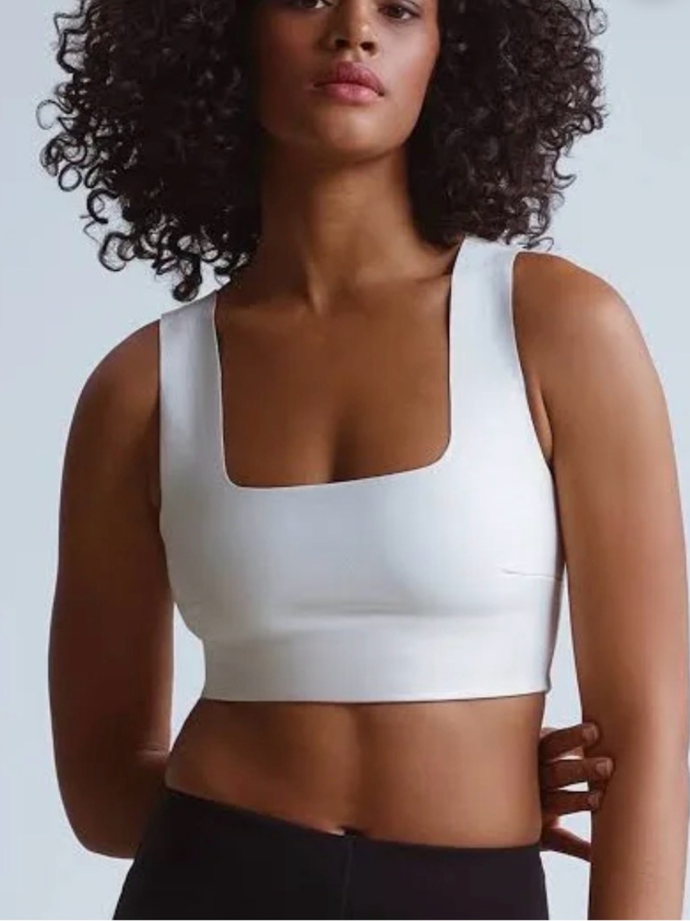 Commando Faux Leather Cropped Tank Legging & Skirt Set White S M